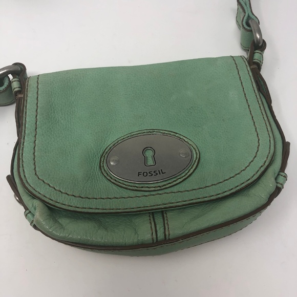 Vintage Fossil Pistachio Mint Green Crossbody Bag - Picture 2 of 8